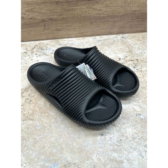CROCS Other - Crocs Sandals Unisex Size M 10 W 12 Black Mellow Tide Recovery Slides 210333-001